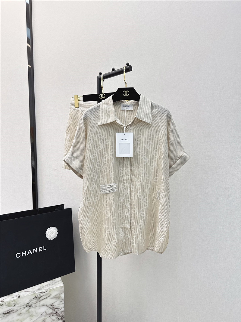Chanel logo print suit replica designer clothes