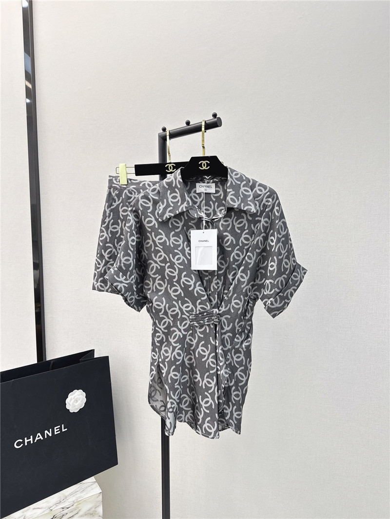 Chanel logo print suit replica designer clothes