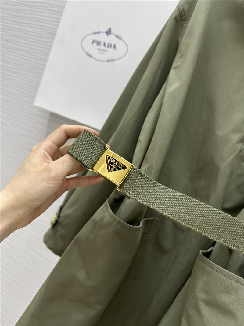 prada lapel zipper dress replica designer clothes