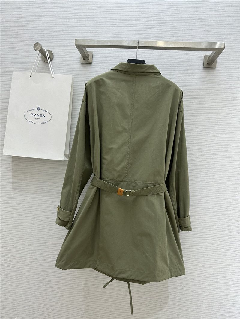 prada lapel zipper dress replica designer clothes