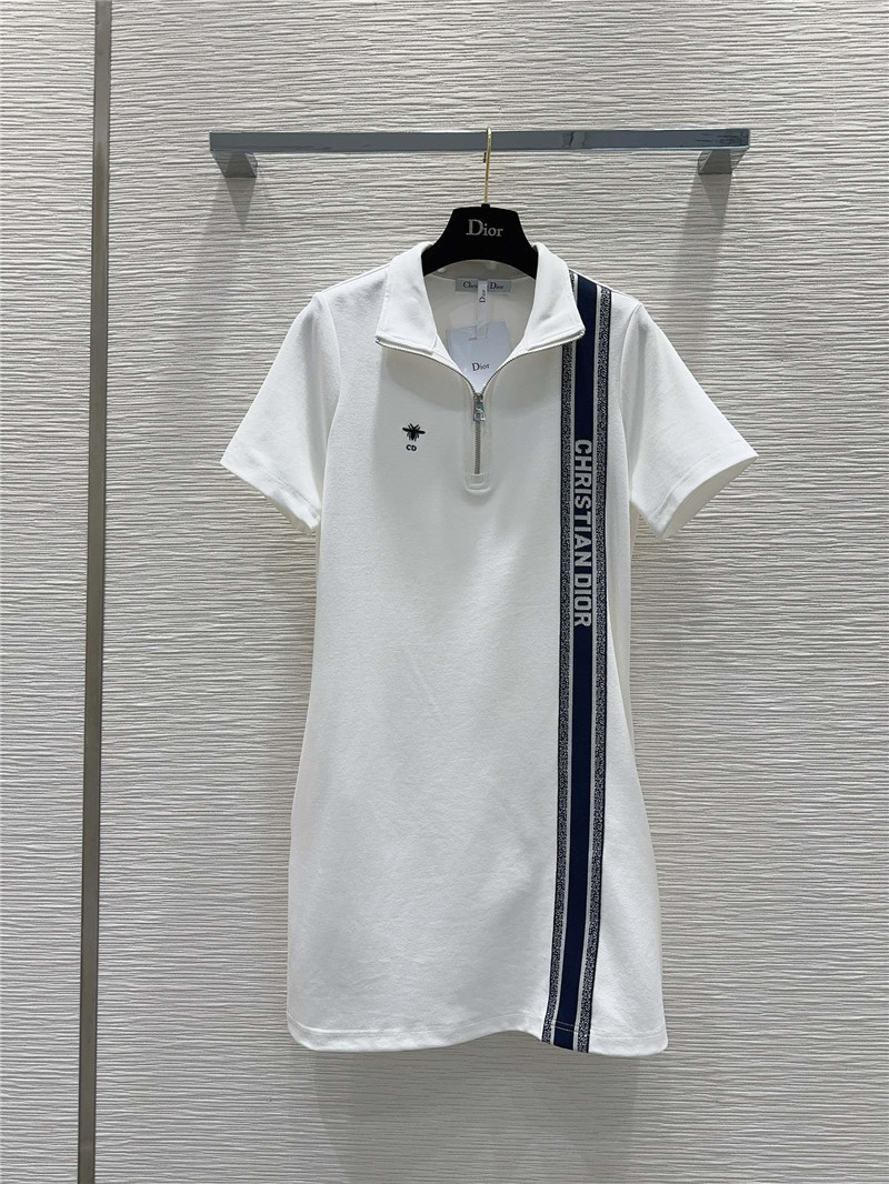 D10r ribbed contrast web dress replica d&g clothing