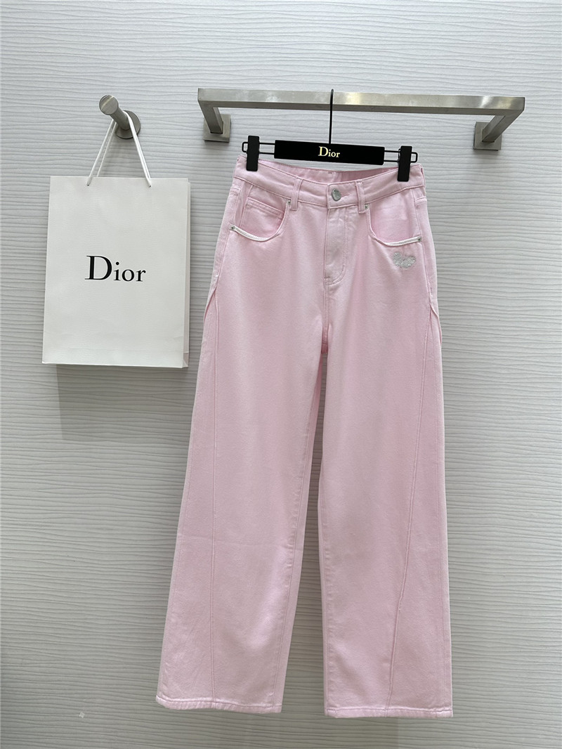 Dior Pink Wide-leg Jeans