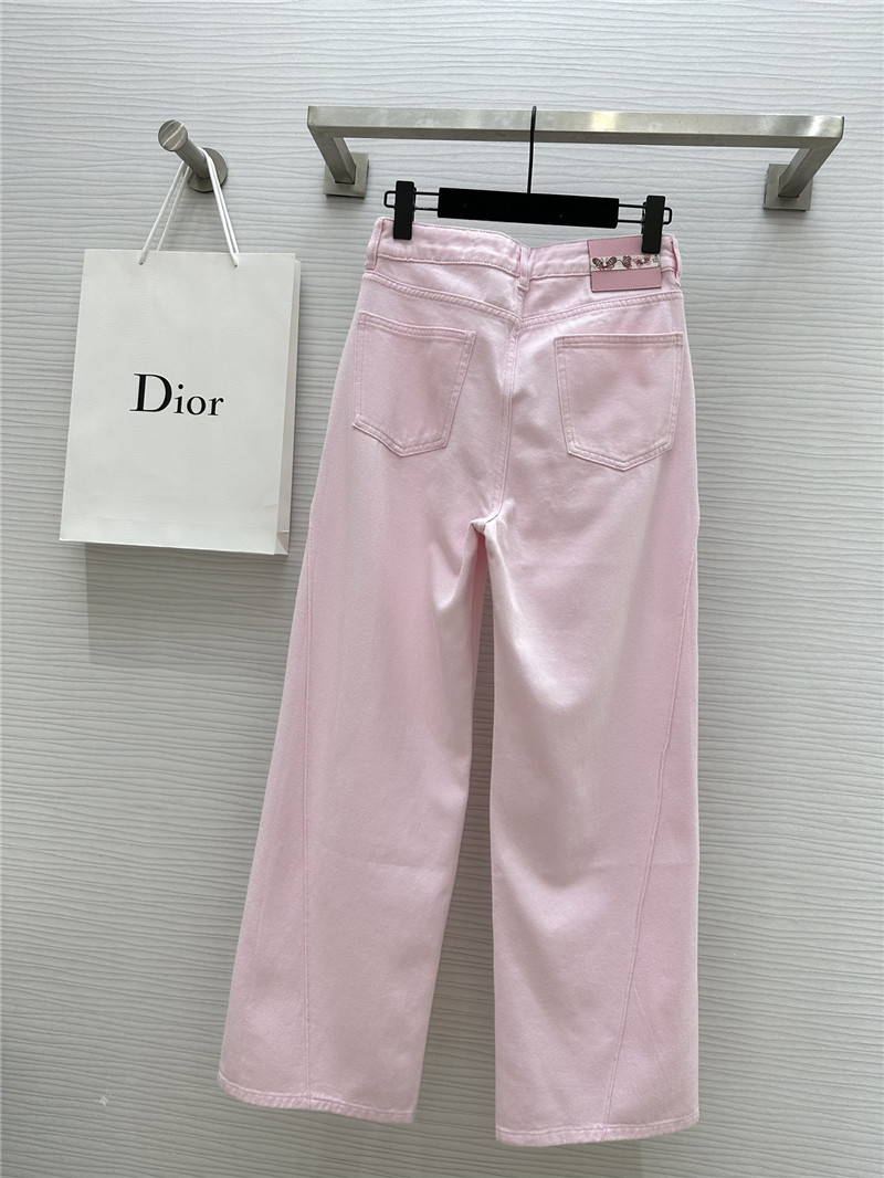 D10r pink wide-leg jeans