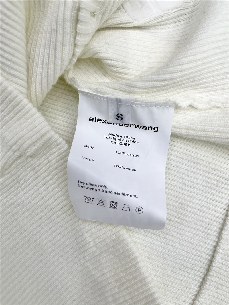 Alexander Wang Logo Knitted Cardigan in White