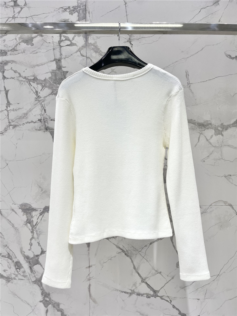 Alexander Wang Logo Knitted Cardigan in White