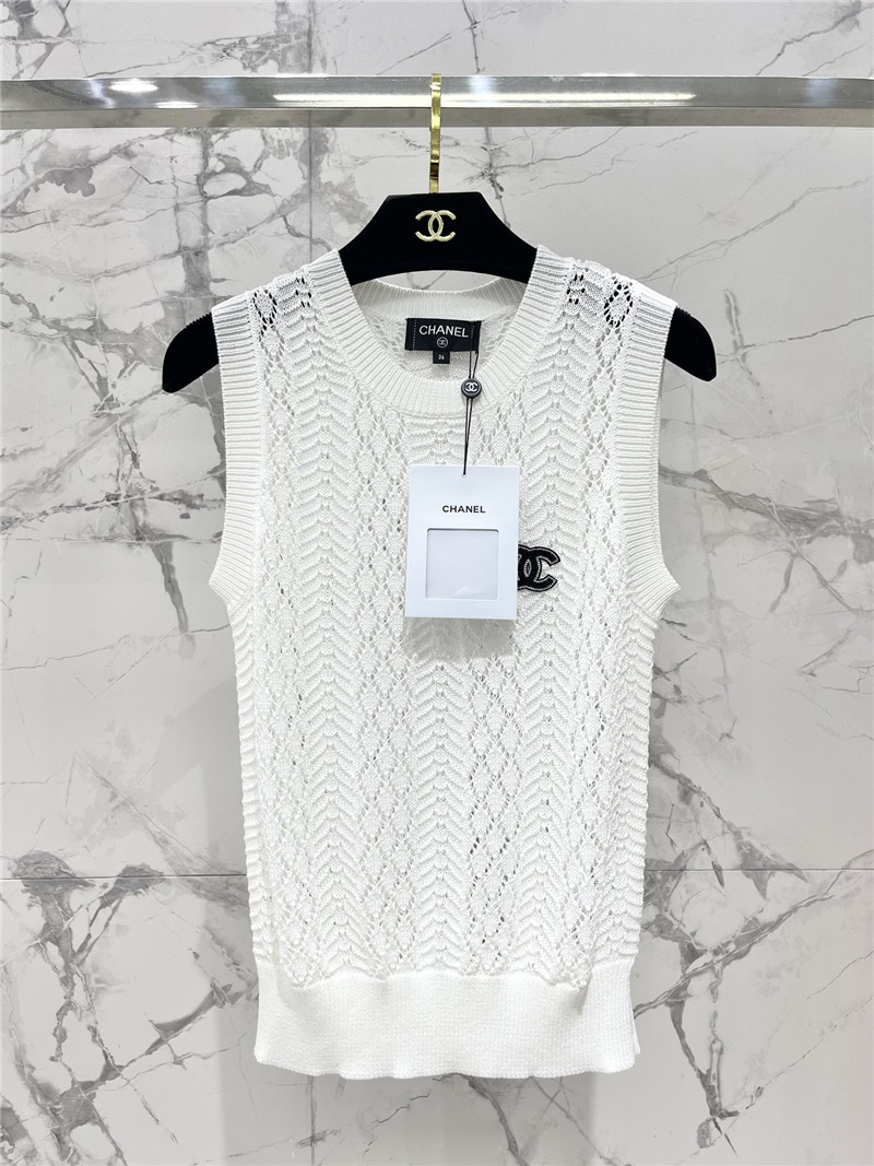 Chanel knitted short sleeves cheap designer replica clothes