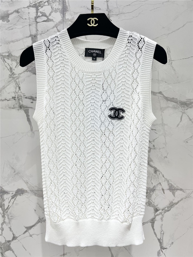Chanel knitted short sleeves cheap designer replica clothes