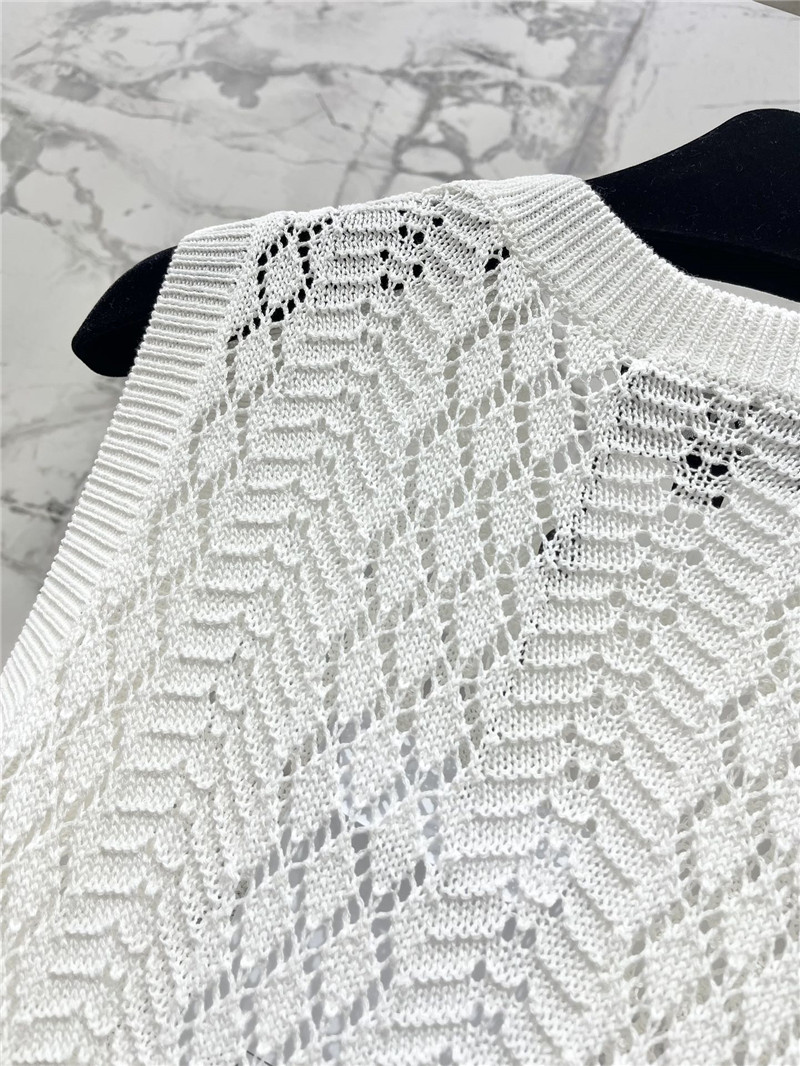 Chanel knitted short sleeves cheap designer replica clothes