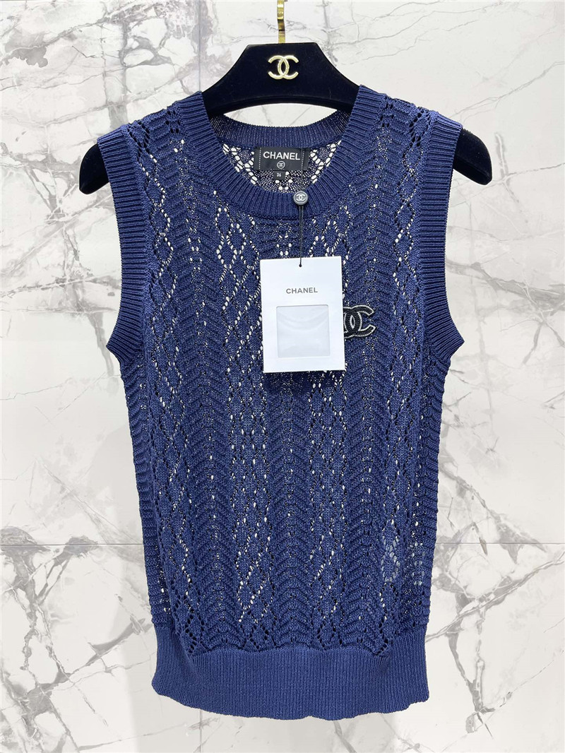 Ch**el knitted short sleeves cheap designer replica clothes