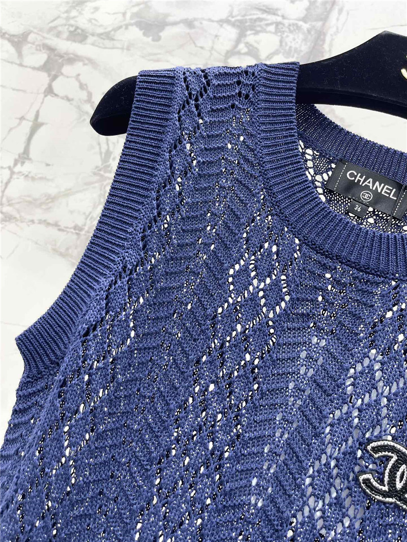 Ch**el knitted short sleeves cheap designer replica clothes