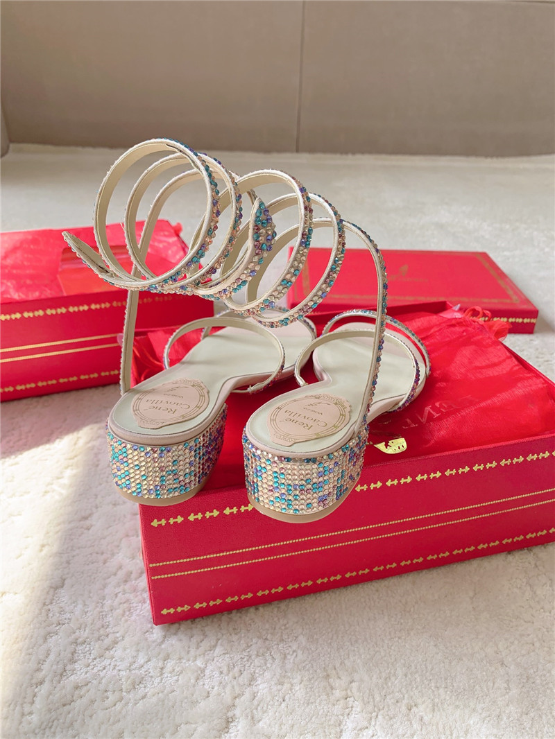 Rene Caovilla Cleo 45 Embellished Satin Sandals