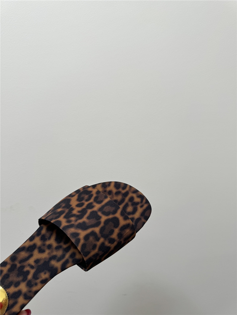 Sa1nt Lau*nt leopard print slides