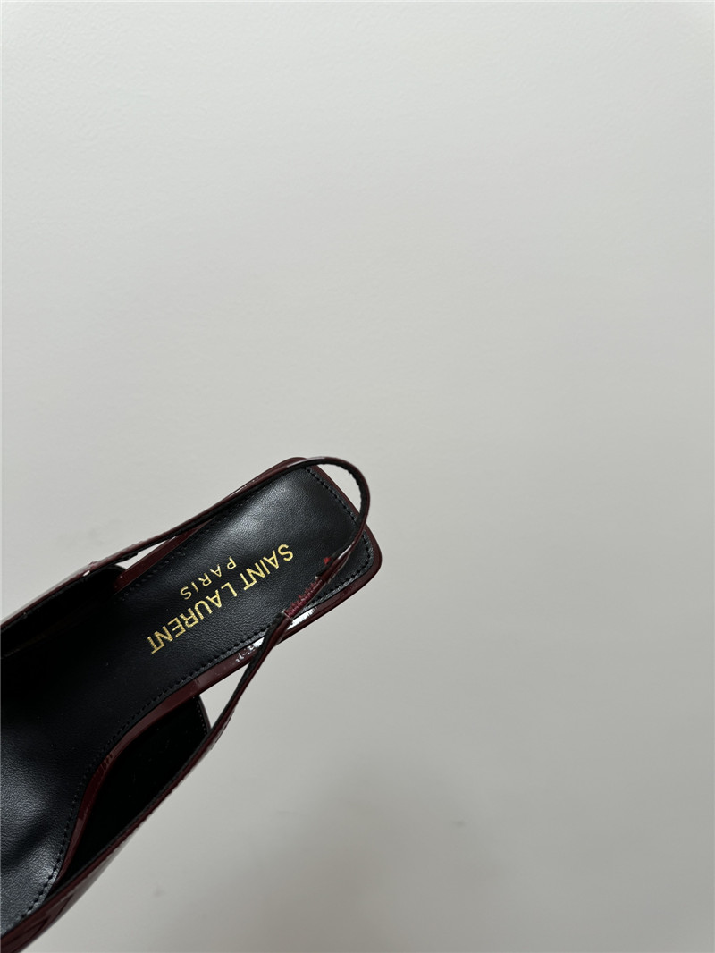 Saint Laurent Slingback 50mm Patent-Leather Pumps