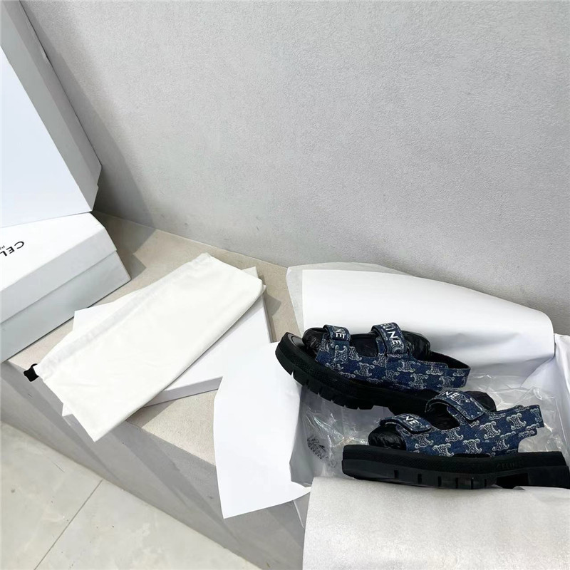 Celine Leo Leather Sandals