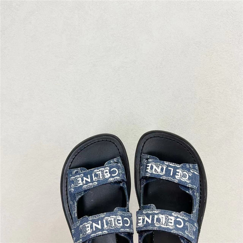 Celine Leo Leather Sandals