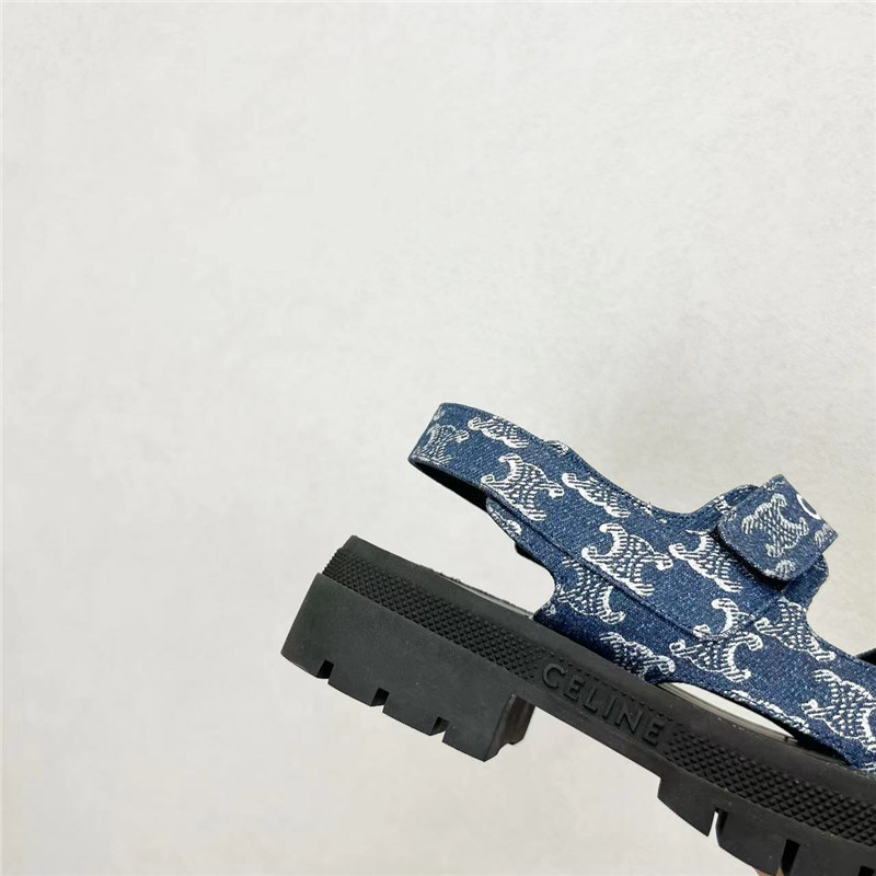 Celine Leo Leather Sandals