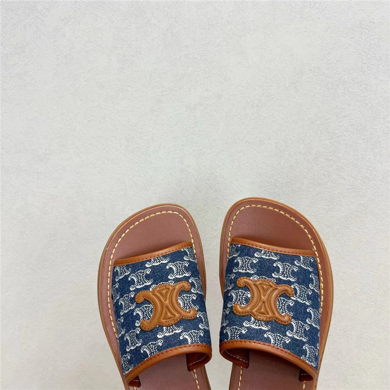 Celine Clea Triomphe Platform Slides