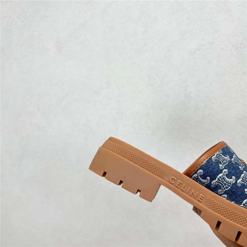 Celine Clea Triomphe Platform Slides