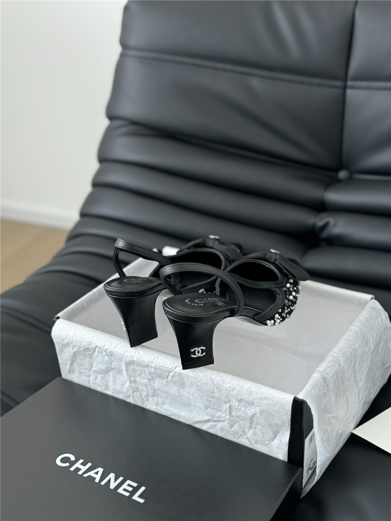 Ch**el butterfly knot slingback