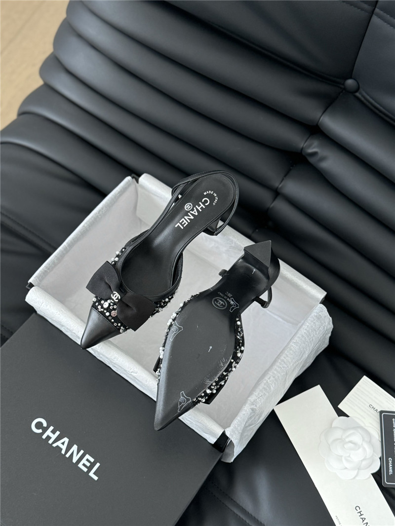 Ch**el butterfly knot slingback