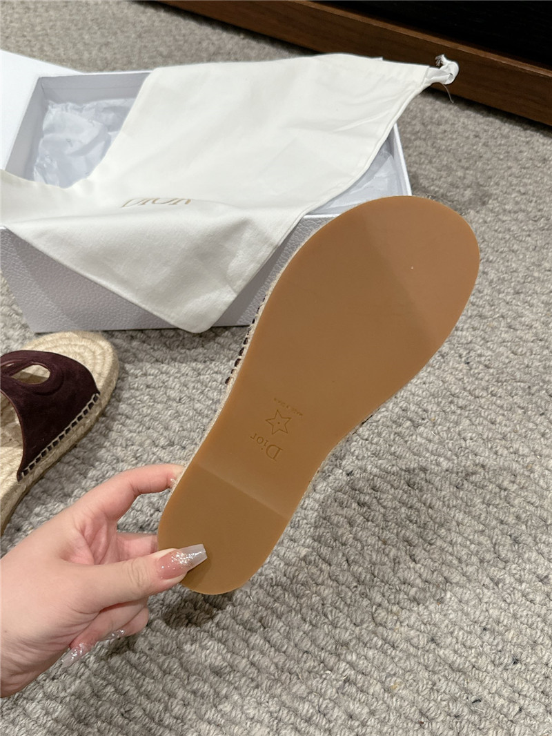 D10r cd suede espadrille slides