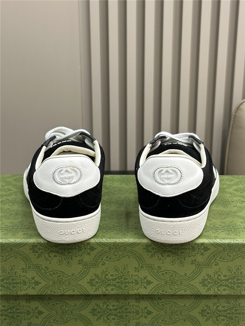 Gucci GG Logo Lace-Up Black Sneakers
