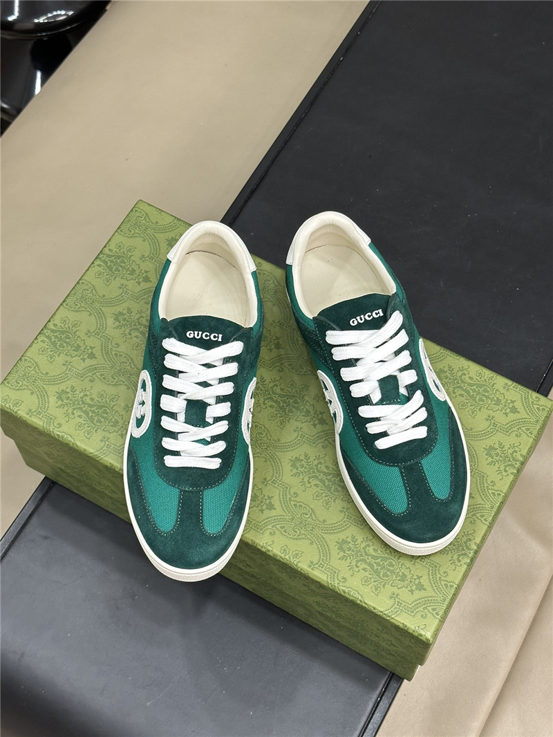 Gvc*1 gg logo lace-up green sneakers
