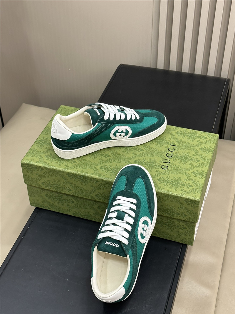 Gvc*1 gg logo lace-up green sneakers