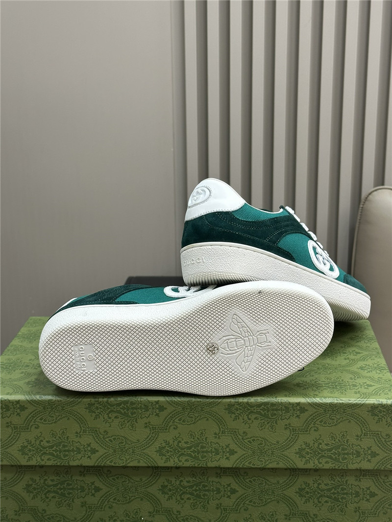 Gvc*1 gg logo lace-up green sneakers