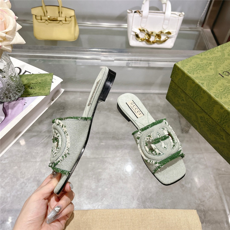 Gvc*1 interlocking g slide sandal light aquamarine