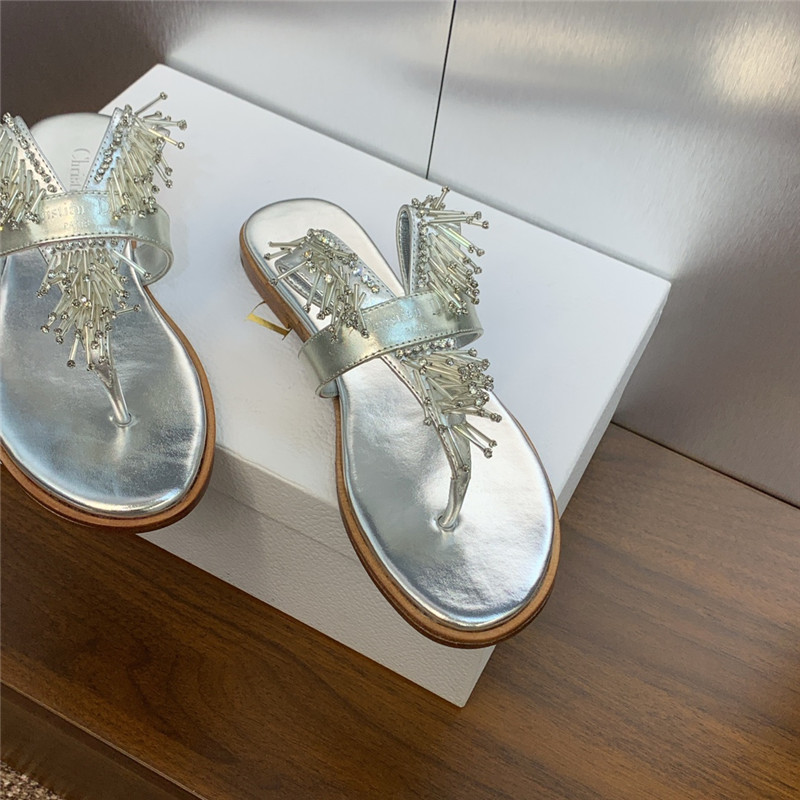 D10r eclat thong sandal silver