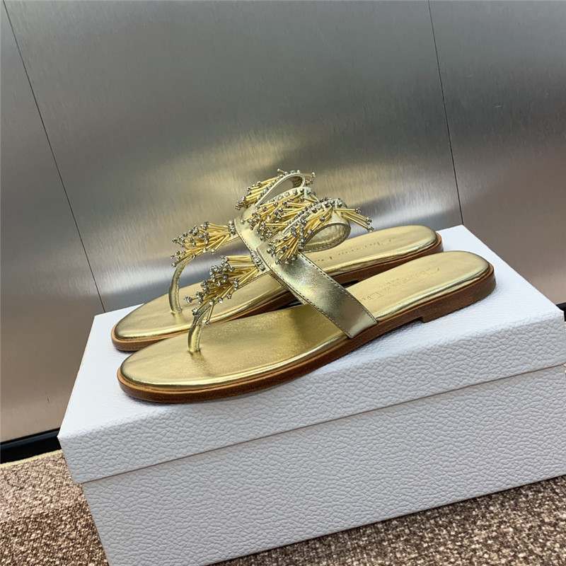 D10r eclat thong sandal gold