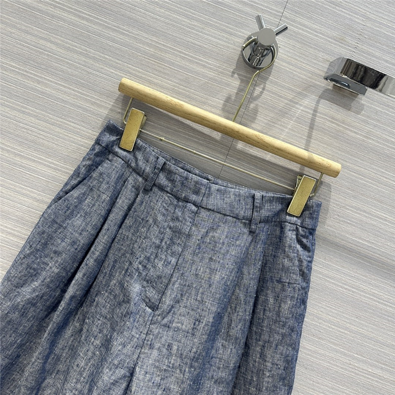The R0w blue linen shorts