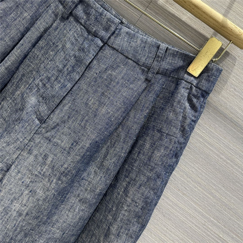 The R0w blue linen shorts