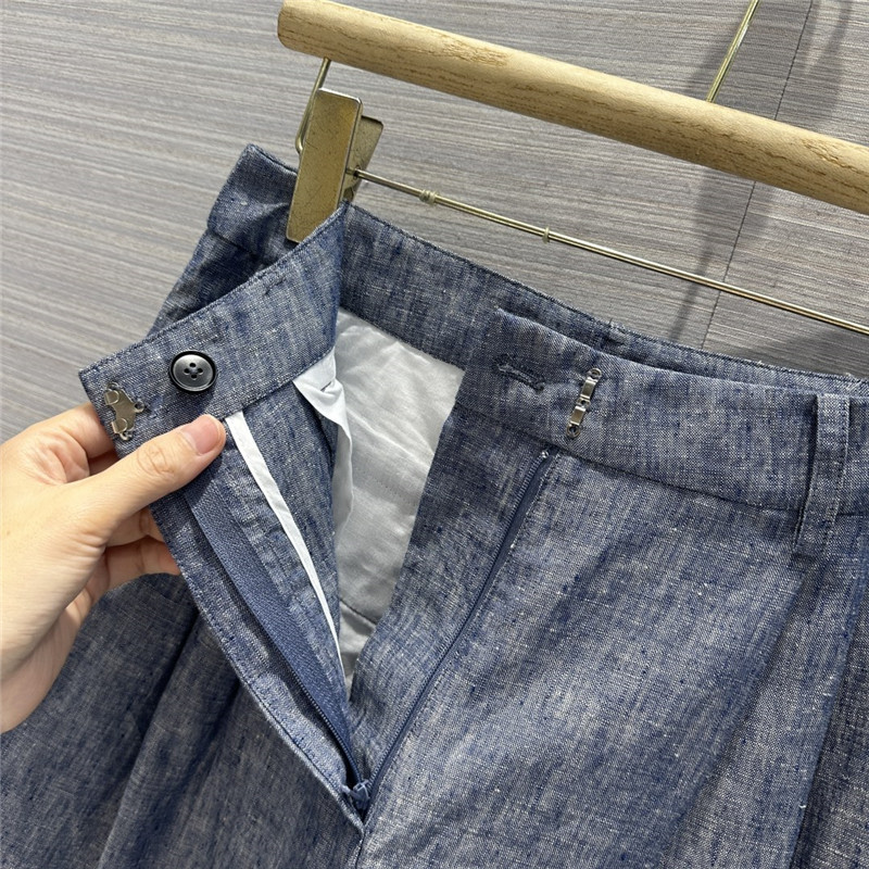 The R0w blue linen shorts