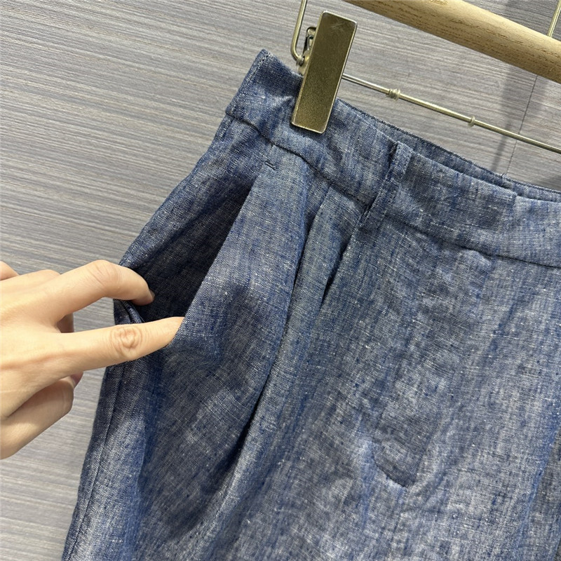 The R0w blue linen shorts