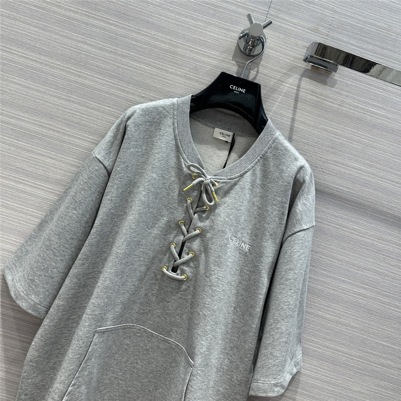 Ce1i*e paris loose braided sweatshirt in grey