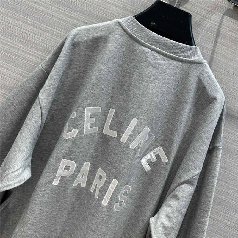 Ce1i*e paris loose braided sweatshirt in grey