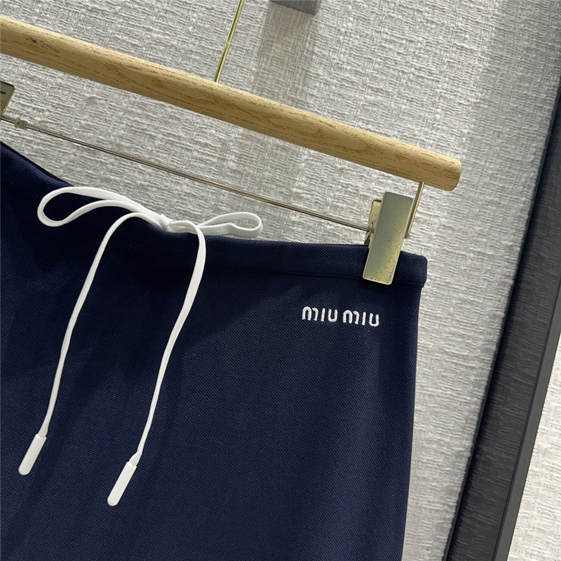 Miu Miu Navy Polo Short-Sleeve Set