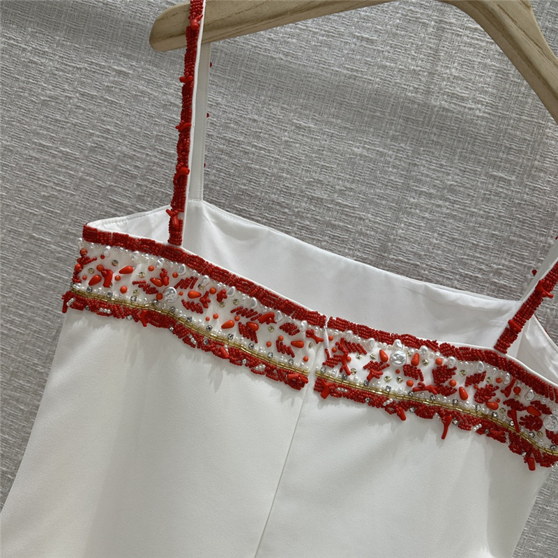 Va1e*ntin0 red coral suspender dress replica clothing