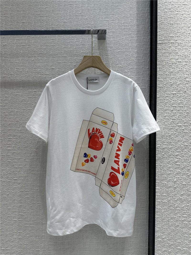 LANVIN printed T-shirt cheap designer replica clothes