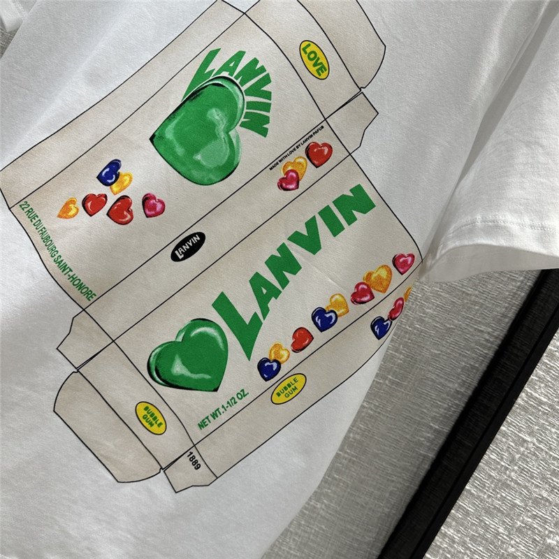 LANVIN printed T-shirt cheap designer replica clothes