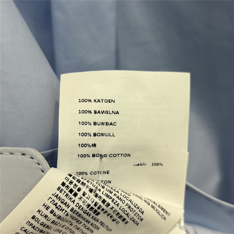 M1um1u letter embroidered long sleeve shirt dress replica clothes