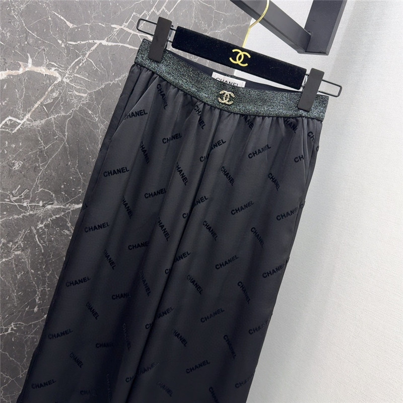 Chanel elastic waist straight pants cheap replica designer clothes