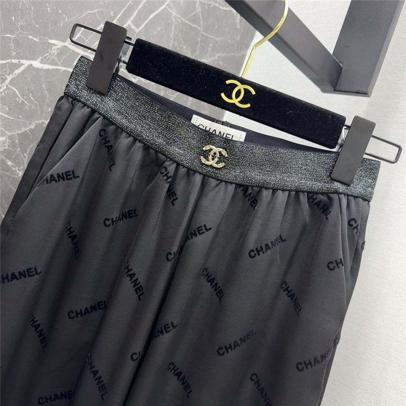 Chanel elastic waist straight pants cheap replica designer clothes