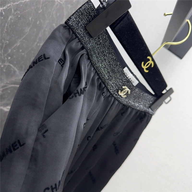 Chanel elastic waist straight pants cheap replica designer clothes
