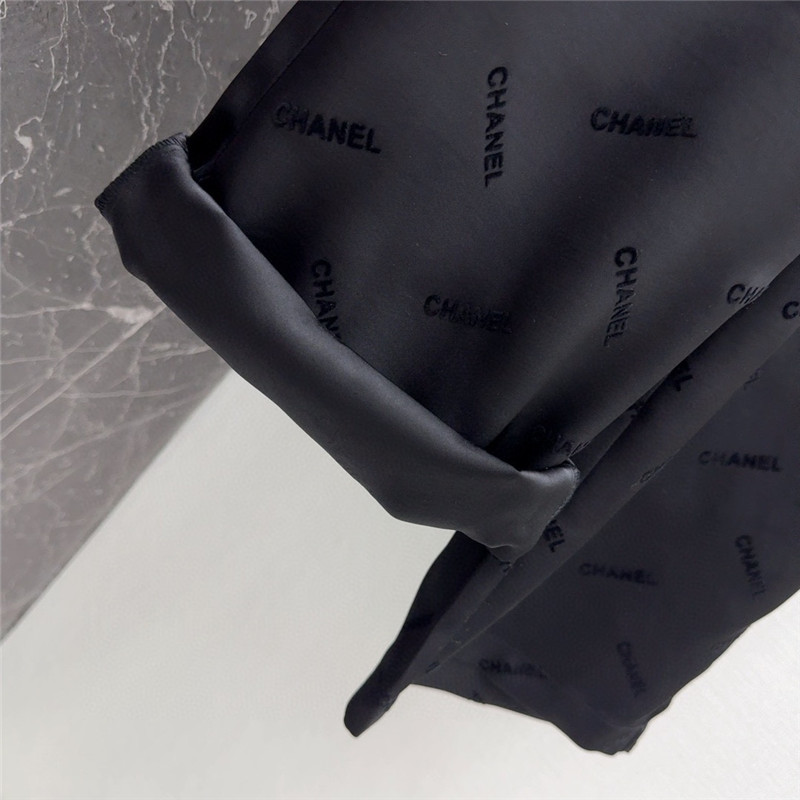 Chanel elastic waist straight pants cheap replica designer clothes