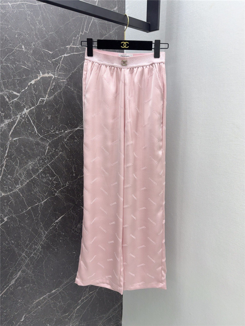 Chanel elastic waist straight pants cheap replica designer clothes