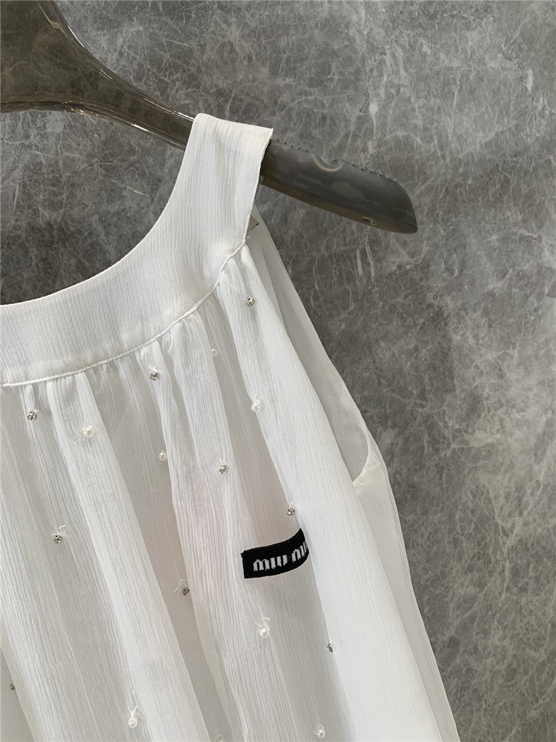 M1um1u sleeveless shirt vest tops replica clothes