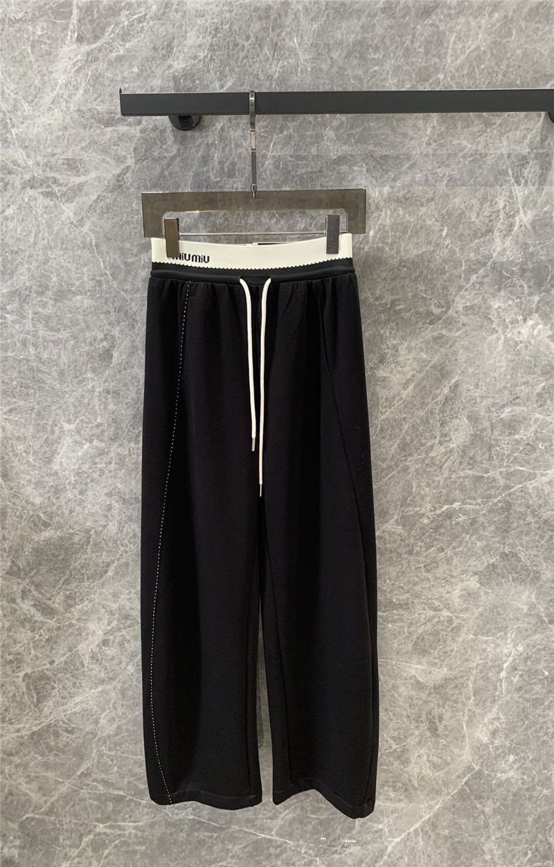 miumiu elastic waist casual pants replicas clothes